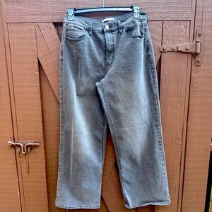 SO Juniors Women’s High Rise Wide Leg Fit Light Charcoal Denim Jeans size 15/33W